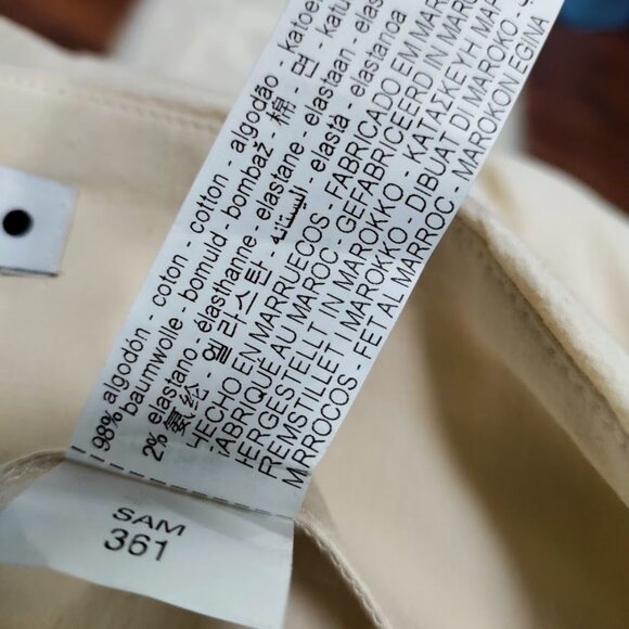 Zara Womens XL High Waisted Tapered Leg Capri Trousers Pants Cream Off White - Picture 6 of 16